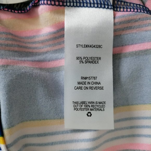 Jolie & Joy Womens Multicolor Striped Off Shoulder 3/4 Sleeve Blouse Top Size 1X - Picture 7 of 7